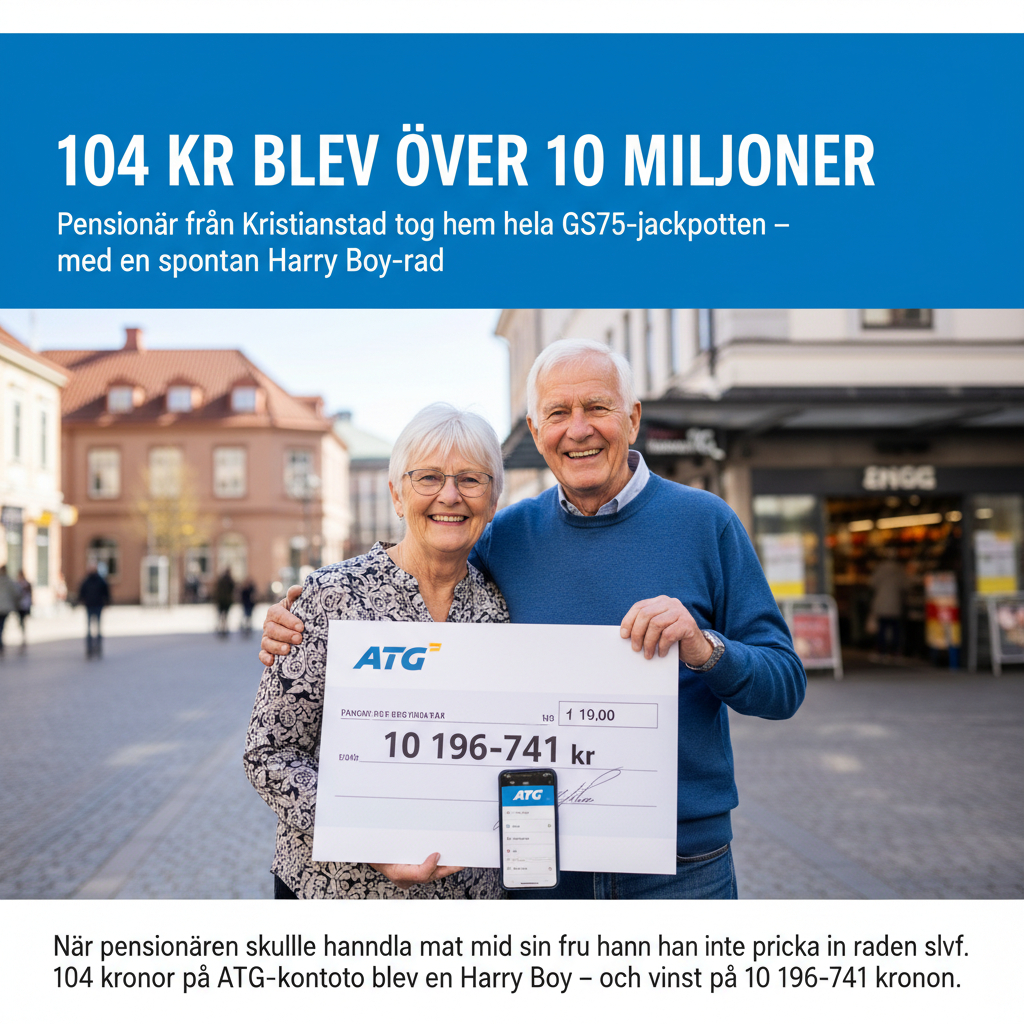 Kvitto på GS75-vinsten: 7 rätt och en totalsumma på 10 196 741 kronor.