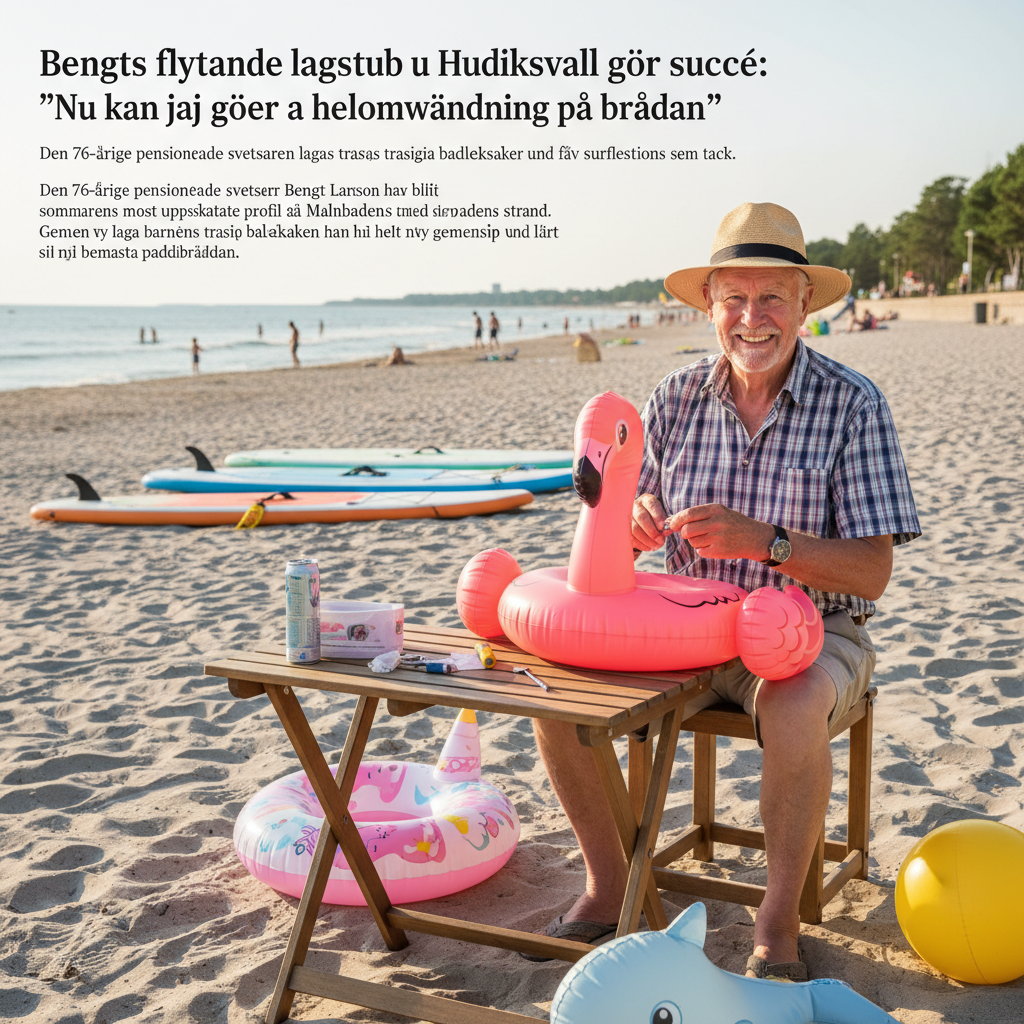Bengts flytande lagstub i Hudiksvall gör succé: ”Nu kan jag göra en helomvändning på brädan”