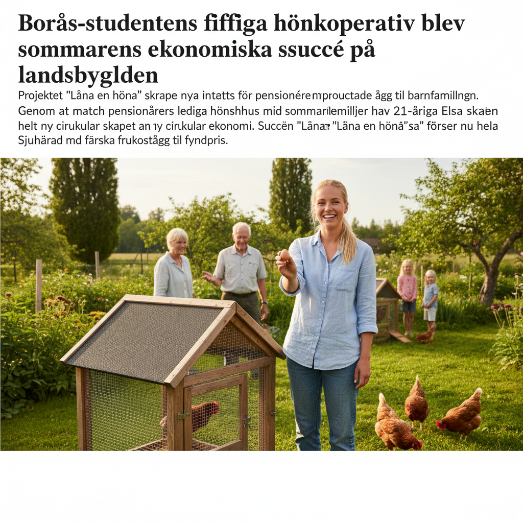 Borås-studentens fiffiga hönskooperativ blev sommarens ekonomiska succé på landsbygden