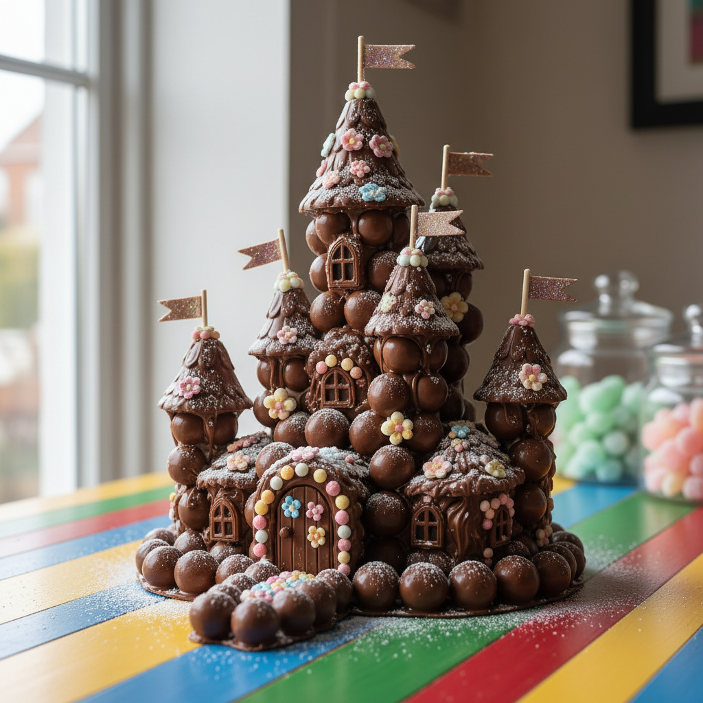 Chokladbollsbygget i Karlshamn: Lilly, 4, och morfar Göte skapade sommarens gladaste slott
