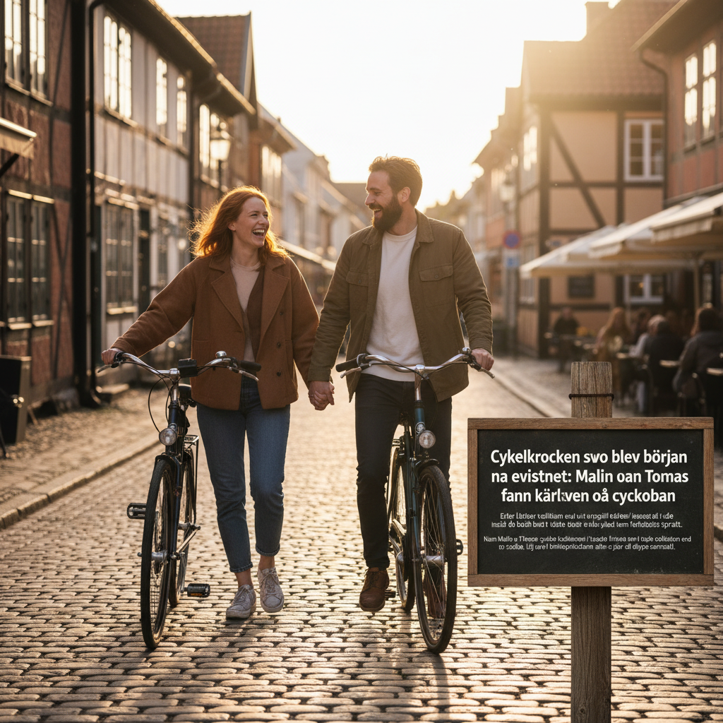 Cykelkrocken som blev början på evigheten: Malin och Tomas fann kärleken på cykelbanan