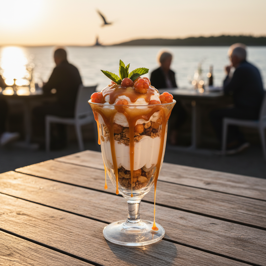 Den dolda gourmetpärlan i Hudiksvall: Här serveras sommarens godaste hjortronparfait med brynt smör-kolasås