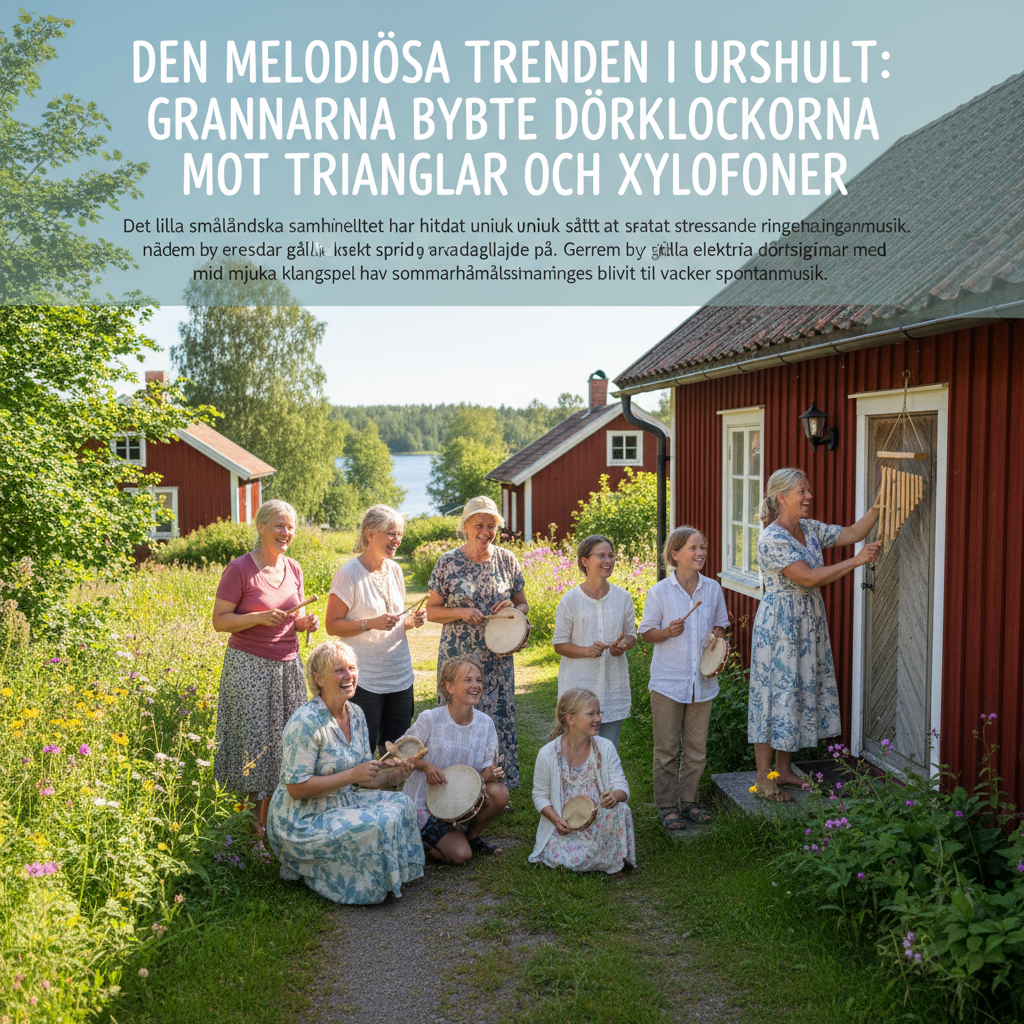 Den melodiösa trenden i Urshult: Grannarna bytte dörrklockorna mot trianglar och xylofoner