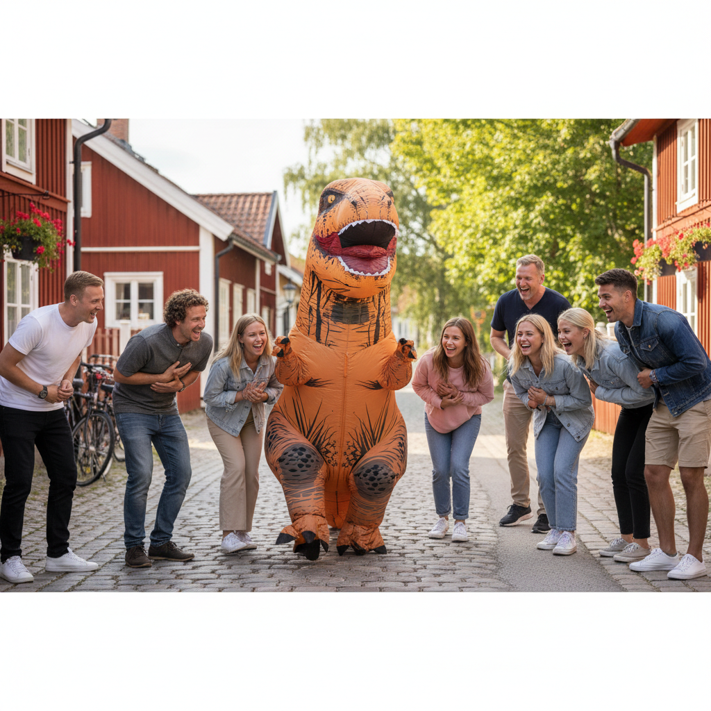Dinosauriekaos i Bengtsfors: Felskrivet paket blev sommarens gladaste lopp