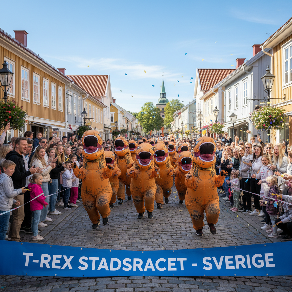 Dinosauriekaos i Bengtsfors: Felskrivet paket blev sommarens gladaste lopp