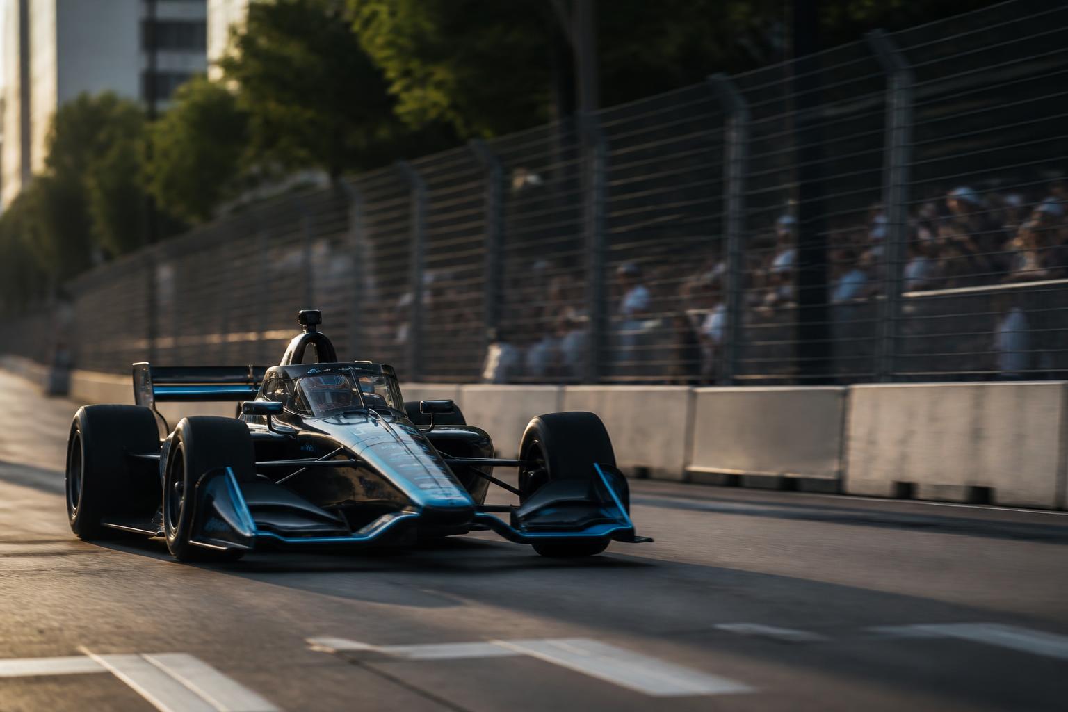 Indycar-bil på gatubana