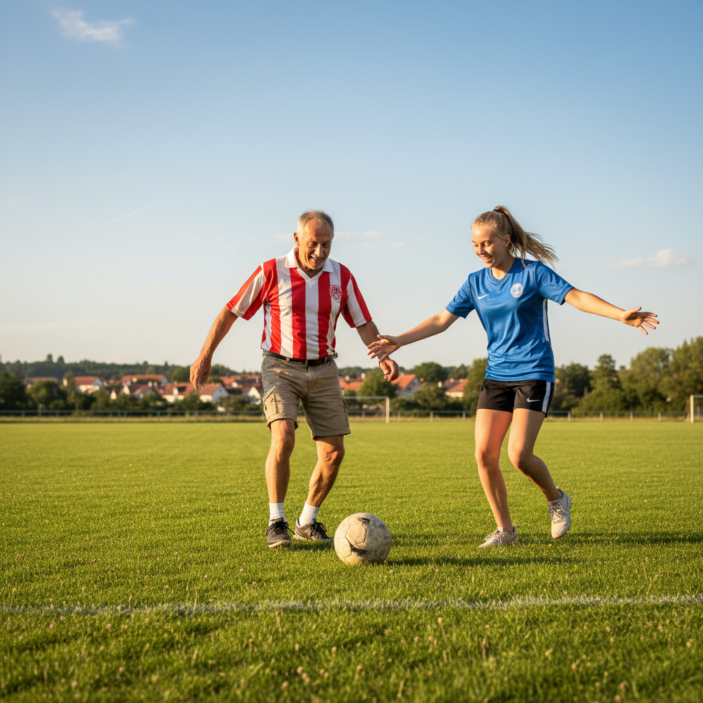 Generationsmatchen i Bergsjön: När ungdomslaget utmanade pensionärerna på fotboll