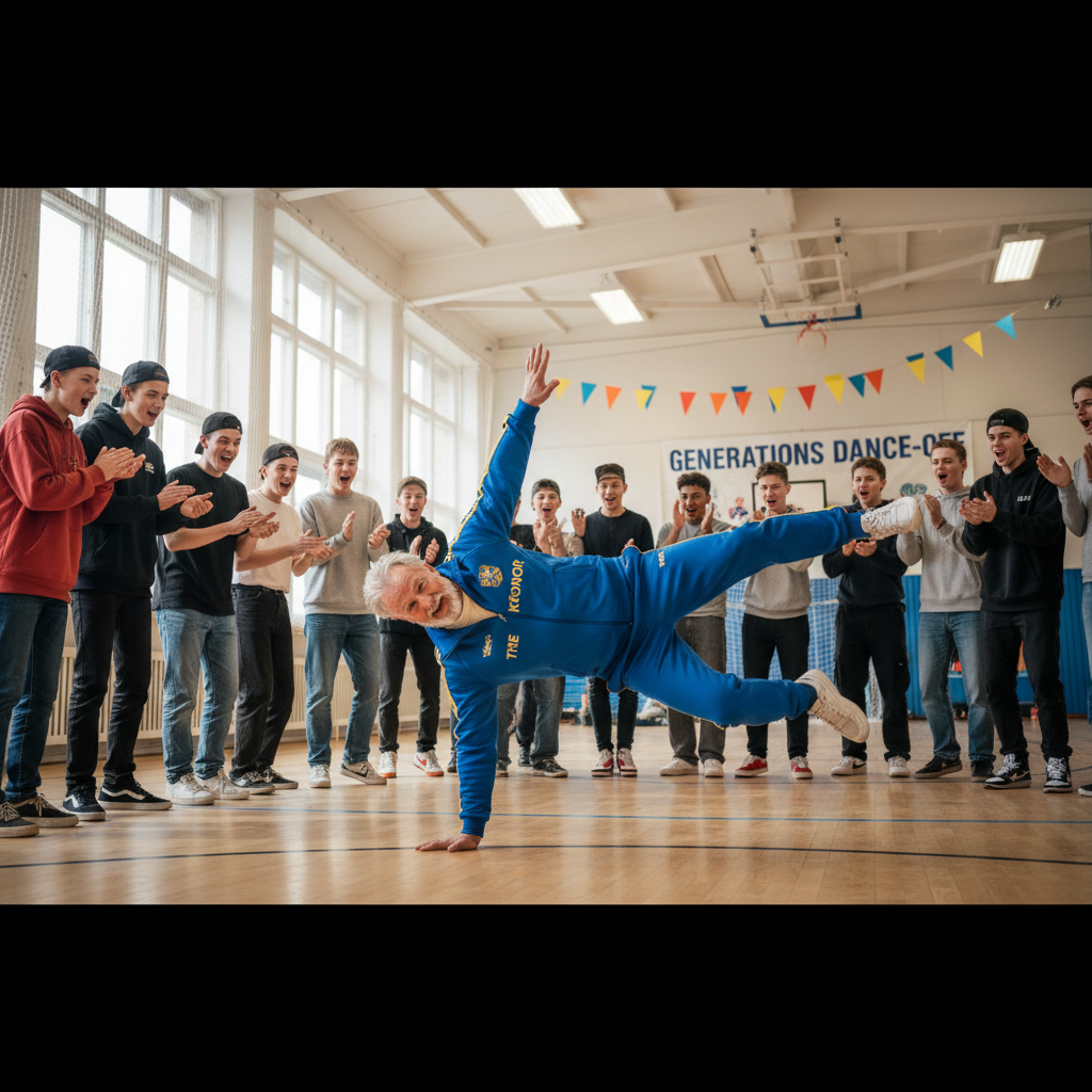 Gunnars bakningsmiss blev till bejublad breakdancesuccé i Falkenberg