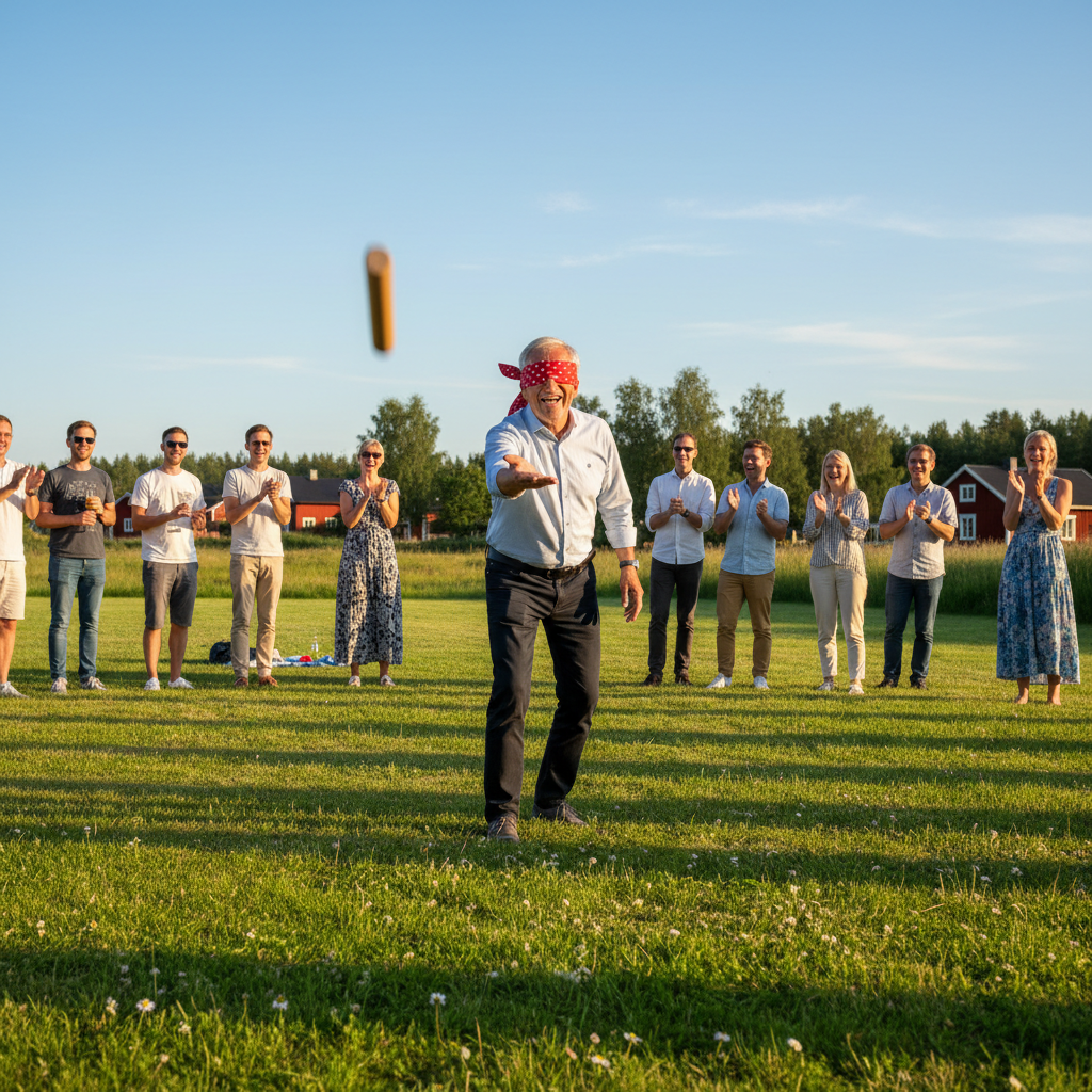 Historiskt sidosprång i Nossebro: Rivalerna enades i sommarens gladaste blindkubb