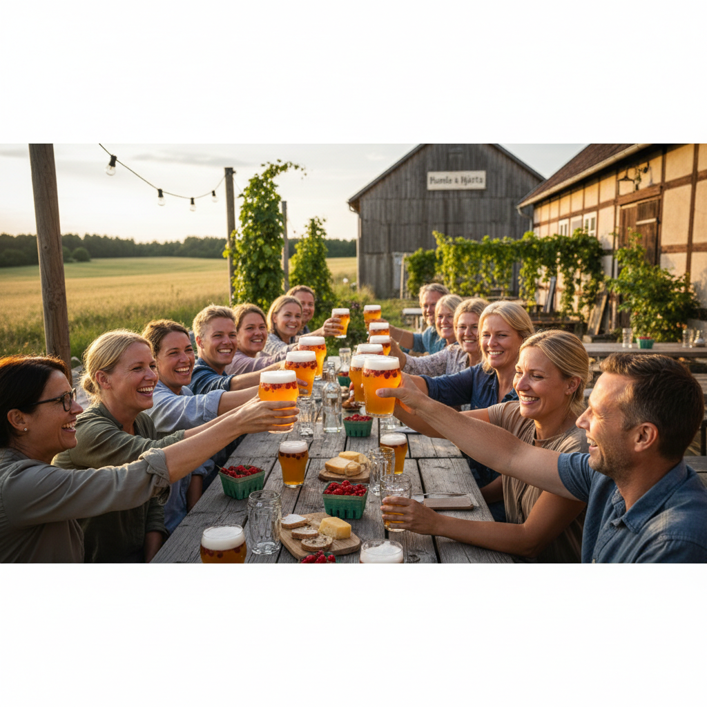 Humle & Hjärta på Österlen: Lokala bryggeriets nya bärsöl skapar magisk sommargemenskap