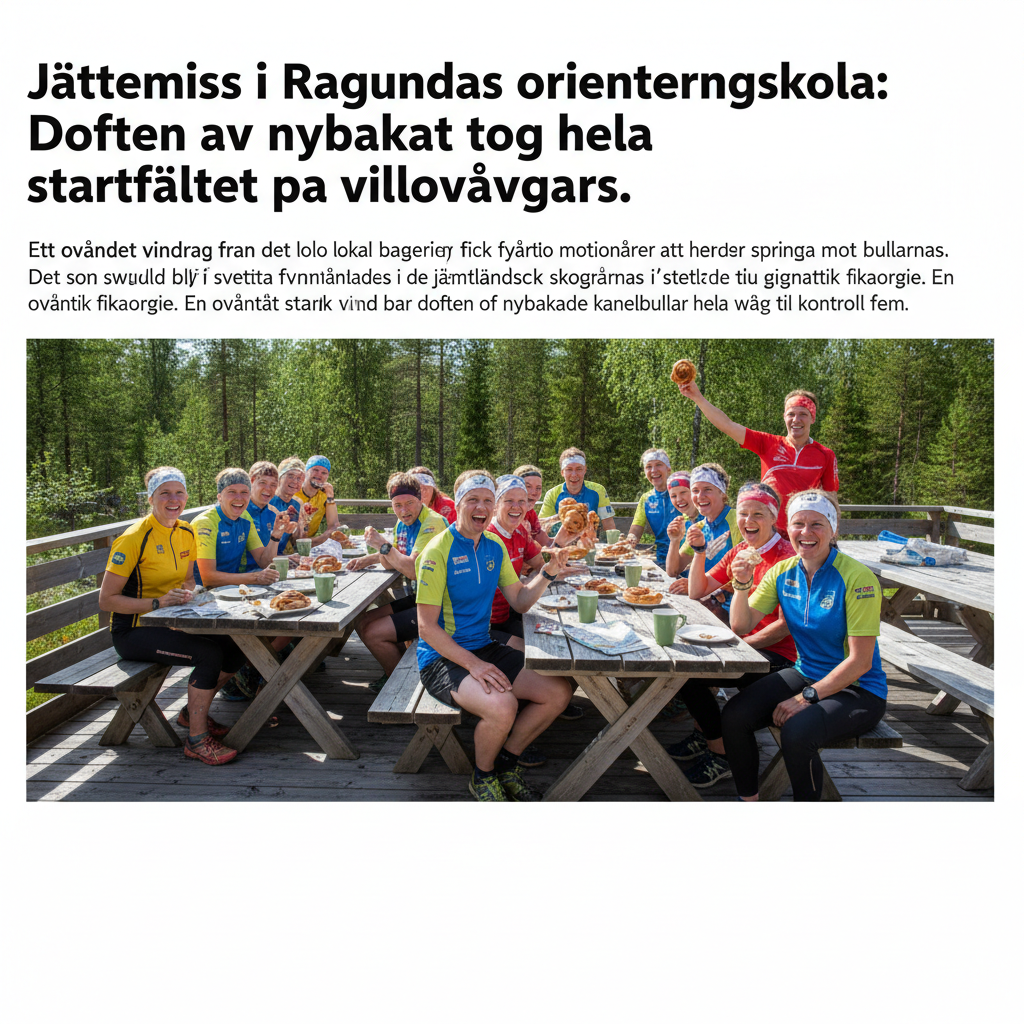 Jättemiss i Ragundas orienteringsskola: Doften av nybakat tog hela startfältet på villovägar