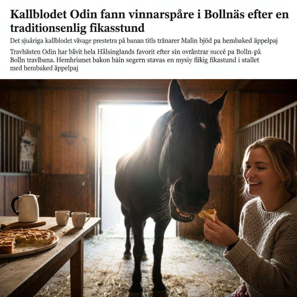 Kallblodet Odin fann vinnarspåret i Bollnäs efter en traditionsenlig fikastund
