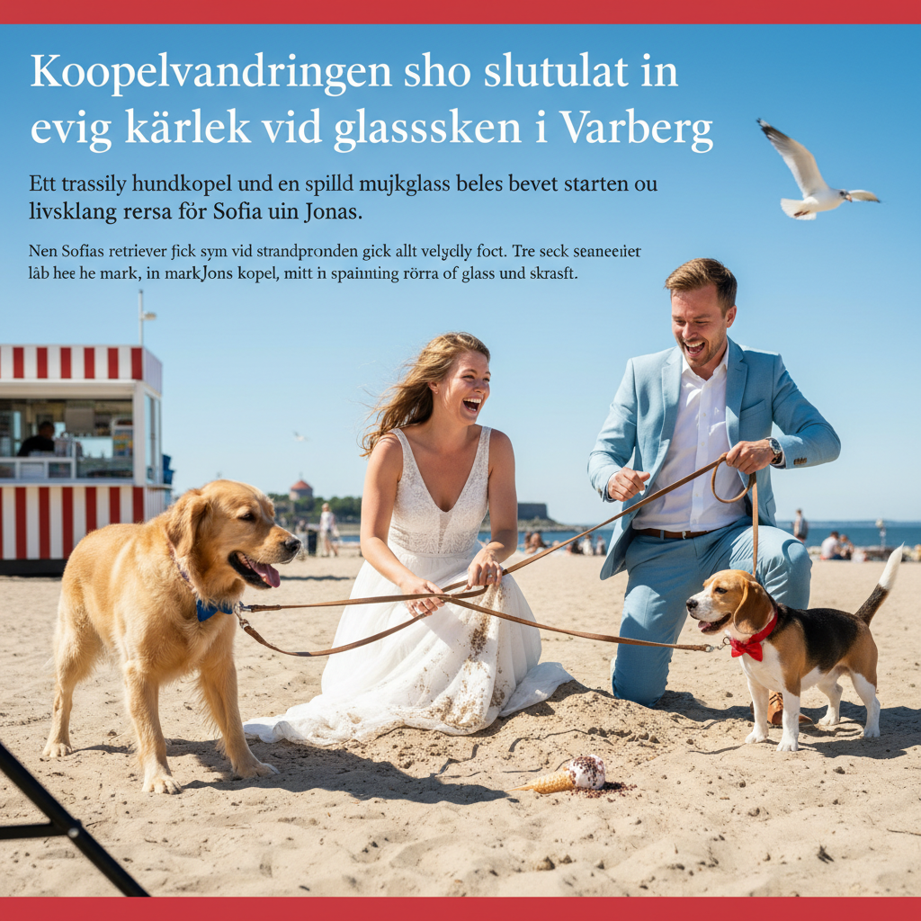Koppelvandringen som slutade i evig kärlek vid glasskiosken i Varberg
