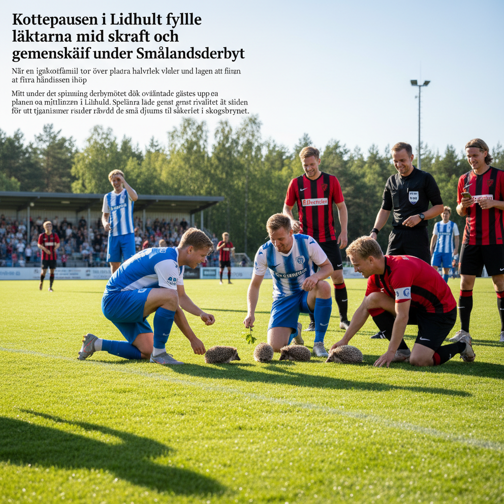 Kottepausen i Lidhult fyllde läktarna med skratt och gemenskap under Smålandsderbyt