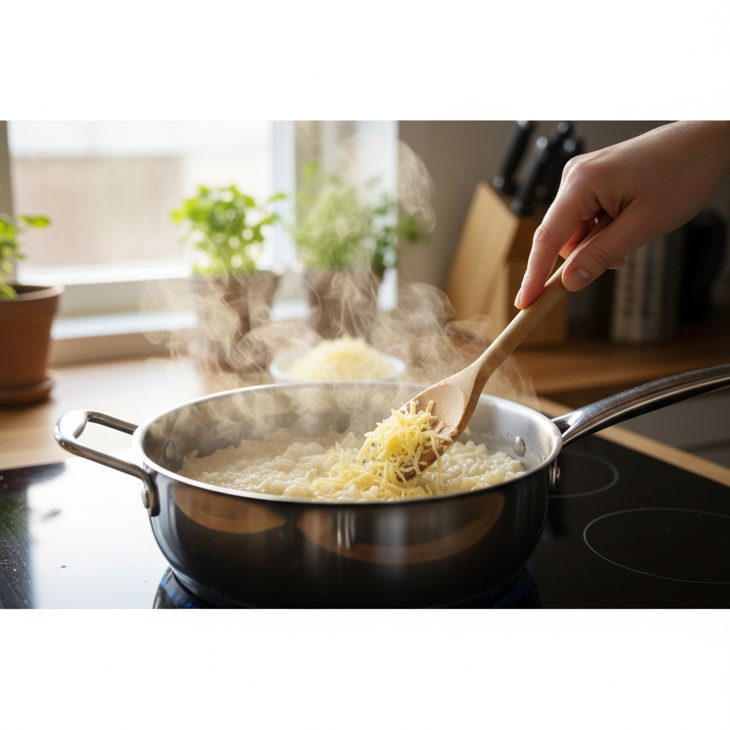 Krämig kantarellrisotto med Västerbottensost och rårörda lingon: En gyllene skogshyllning