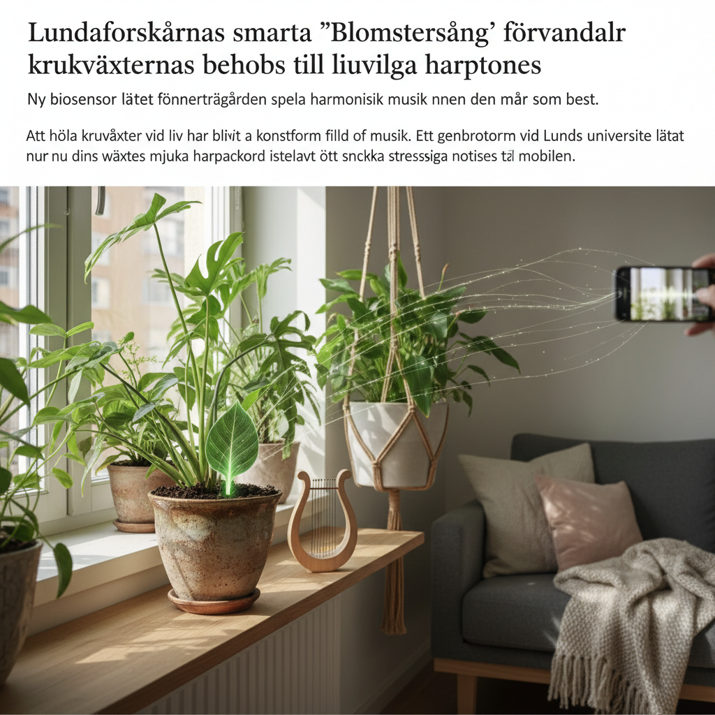 Lundaforskarnas smarta 'Blomstersång' förvandlar krukväxternas behov till ljuvliga harptoner