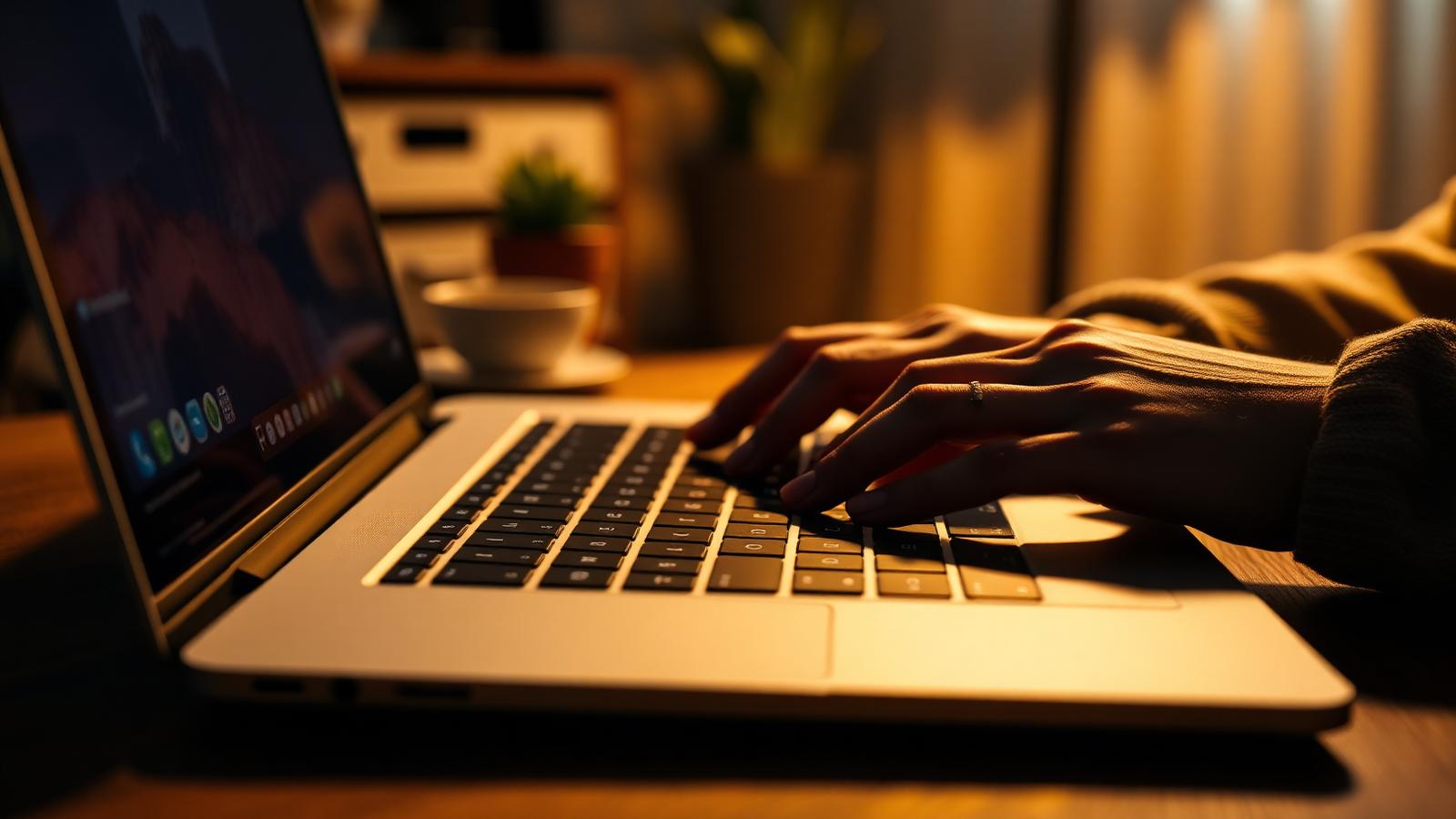 MacBook Neo på skrivbord