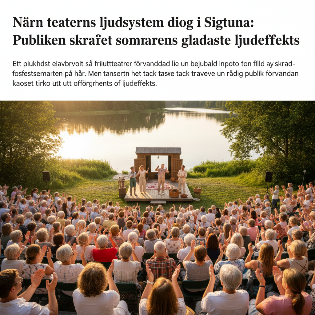 När teaterns ljudsystem dog i Sigtuna: Publiken skapade sommarens gladaste ljudeffekter