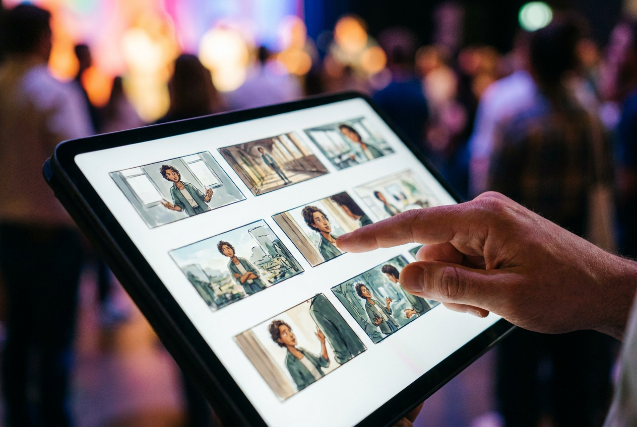 Storyboard med återkommande karaktärer