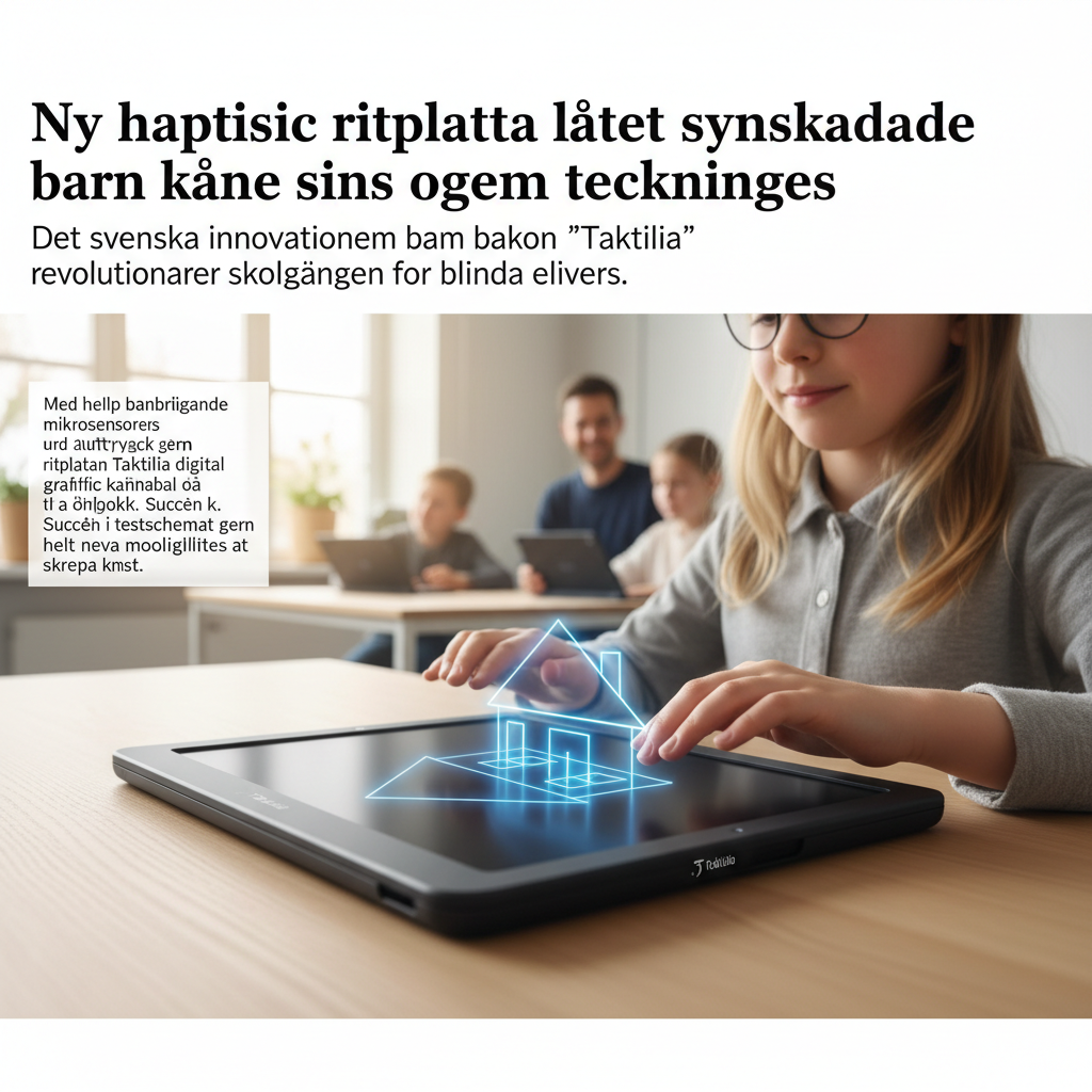 Ny haptisk ritplatta låter synskadade barn känna sina egna teckningar