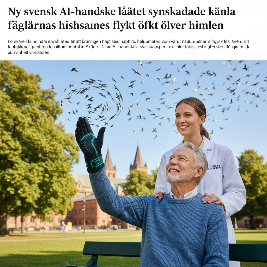 Ny svensk AI-handske låter synskadade känna fåglarnas hisnande flykt över himlen