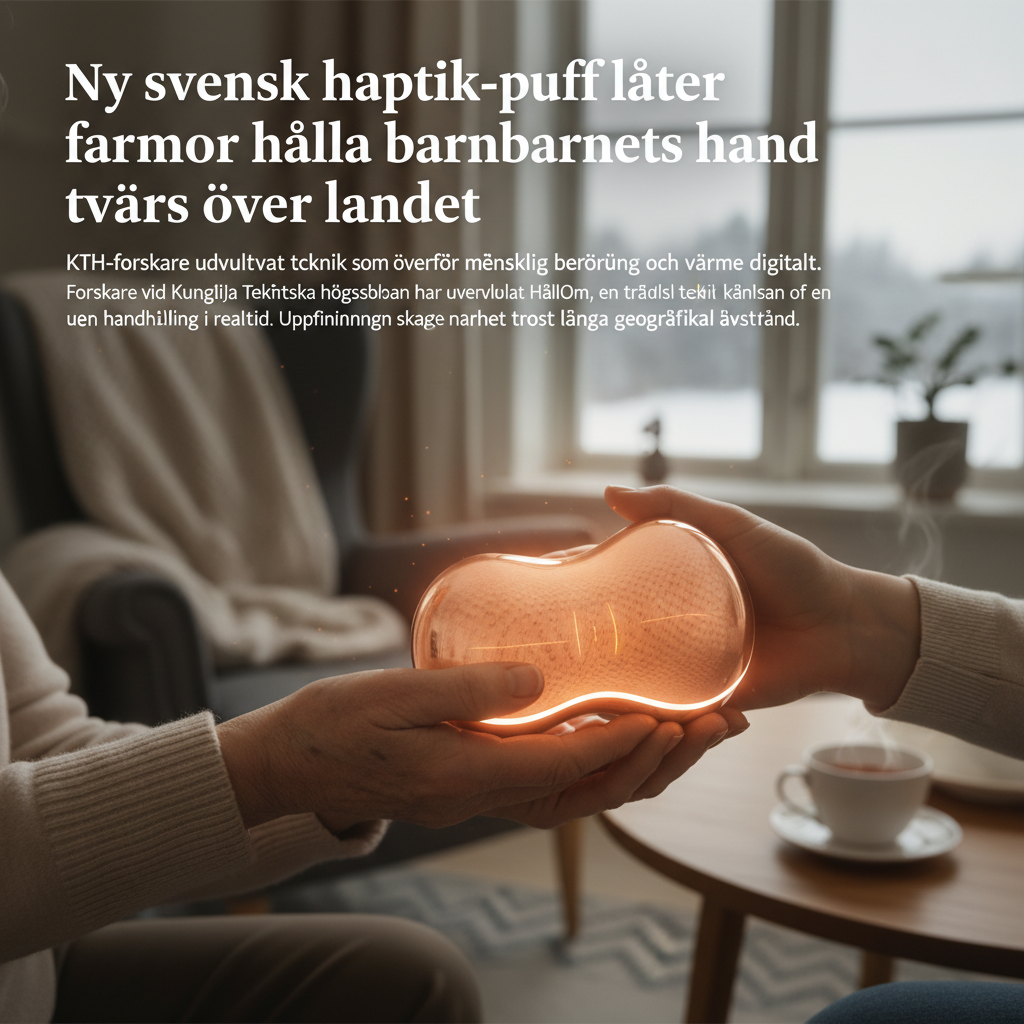 Ny svensk haptik-puff låter farmor hålla barnbarnets hand tvärs över landet