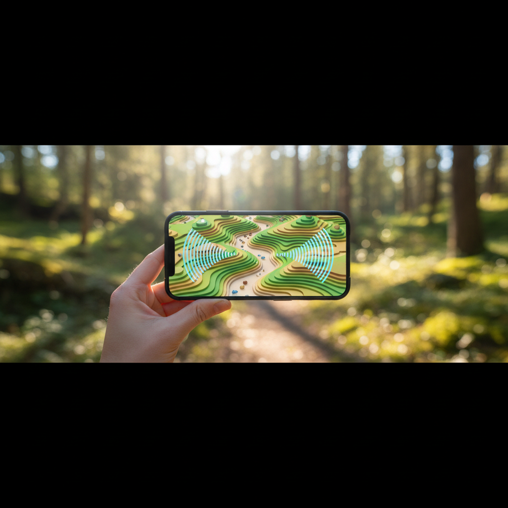 Nya svenska appen 'NaturEko' guidar synskadade längs skogsstigar