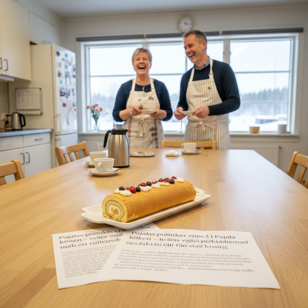 Pajalas politiker enades i köket – svåra vägbygget löstes med ett rulltårtsbak