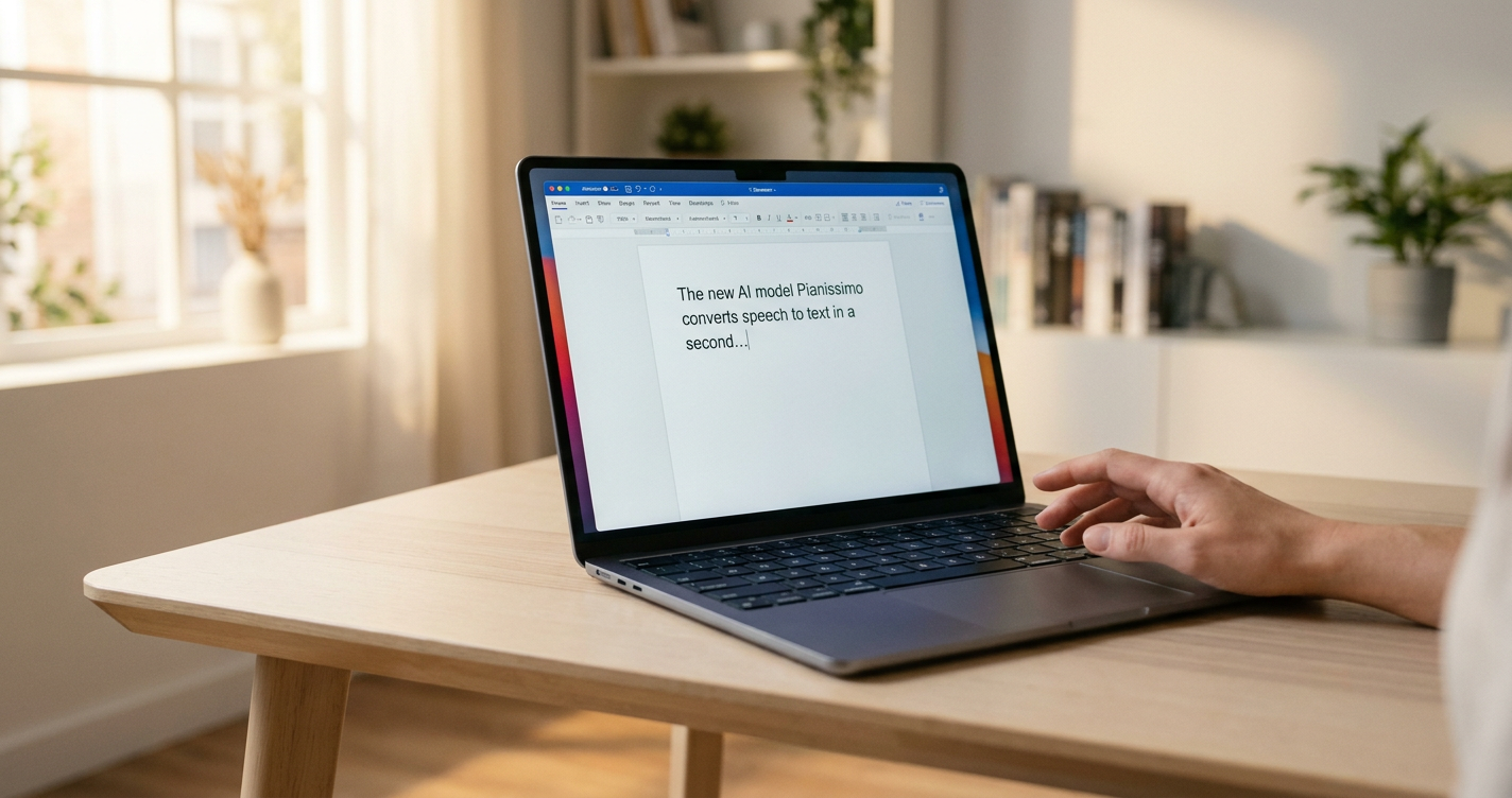 Nya AI-modellen Pianissimo gör om ditt tal till text på en sekund
