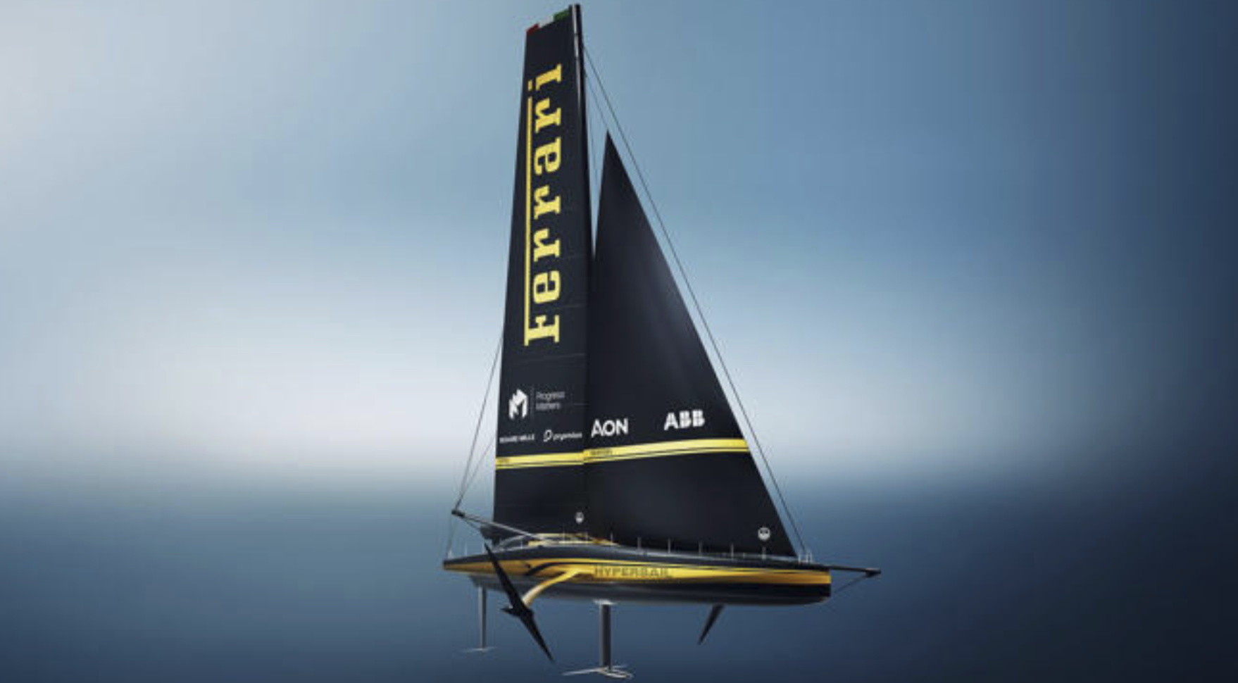 Ferrari och ABB bygger flygande segelbåt för extrema hav