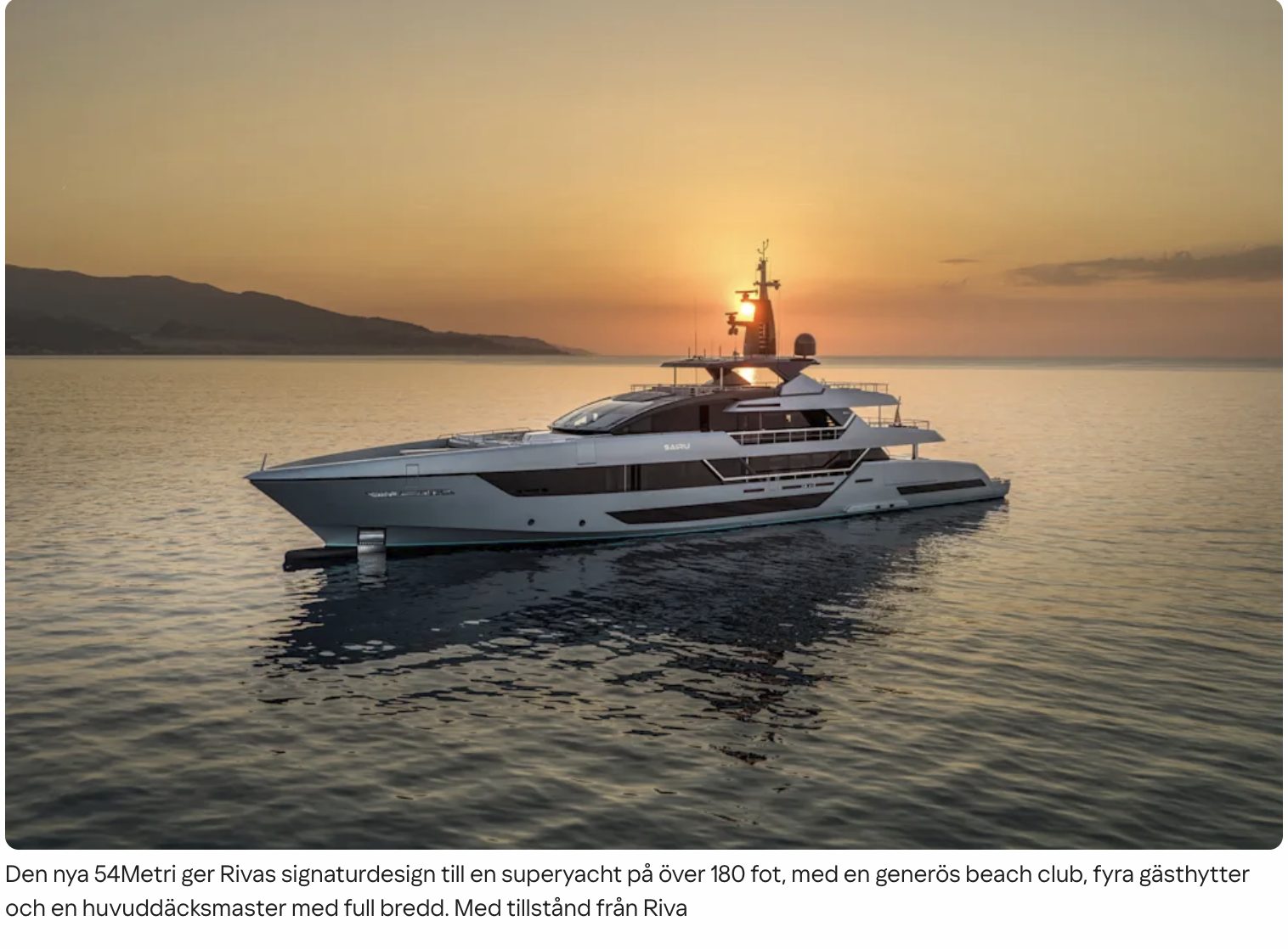 Italiensk designtriumf på vattnet: Riva lanserar sitt största fartyg någonsin