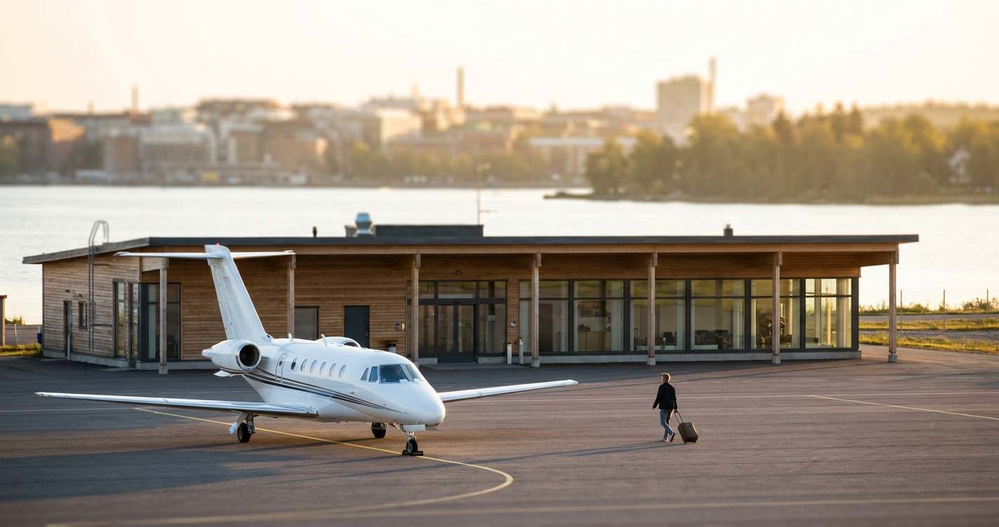 Visste du att det finns en egen terminal för privatjet i Bromma?