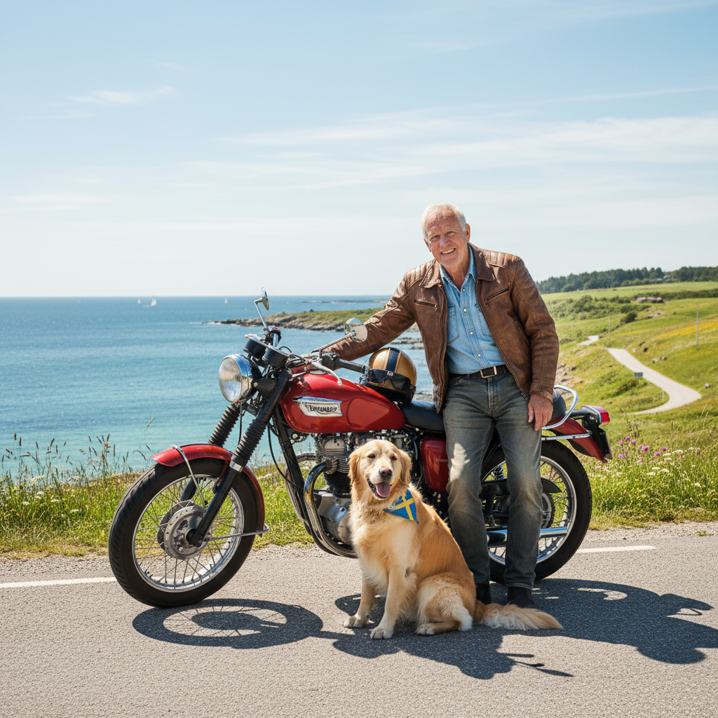 Rufus i sidovagnen: Vintage-motorcykeln som sprider ren och skär glädje längs Västkusten
