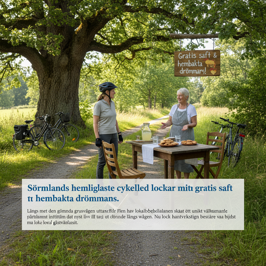 Sörmlands hemligaste cykelled lockar med gratis saft och hembakta drömmar