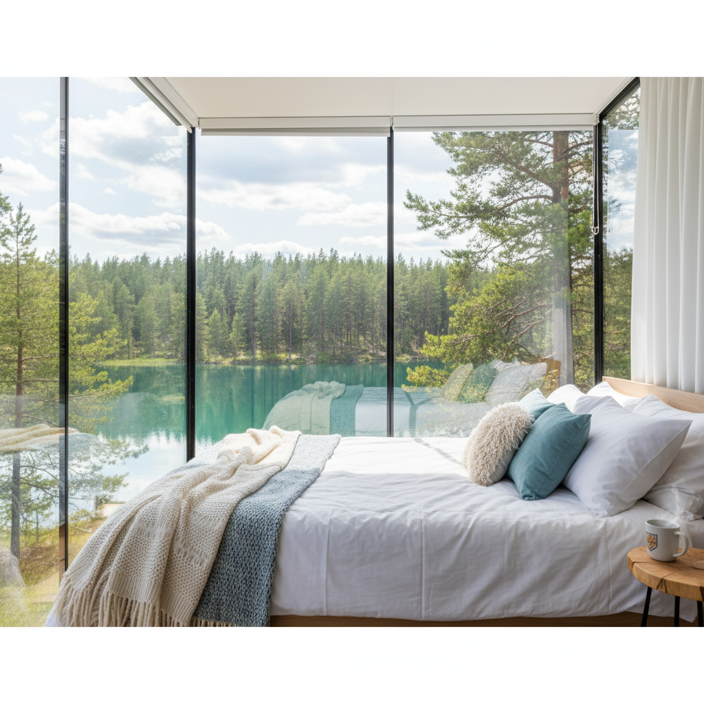 Svävande över vattnet: Dalslands nya glashytter bjuder på stjärnhimmel och total tystnad