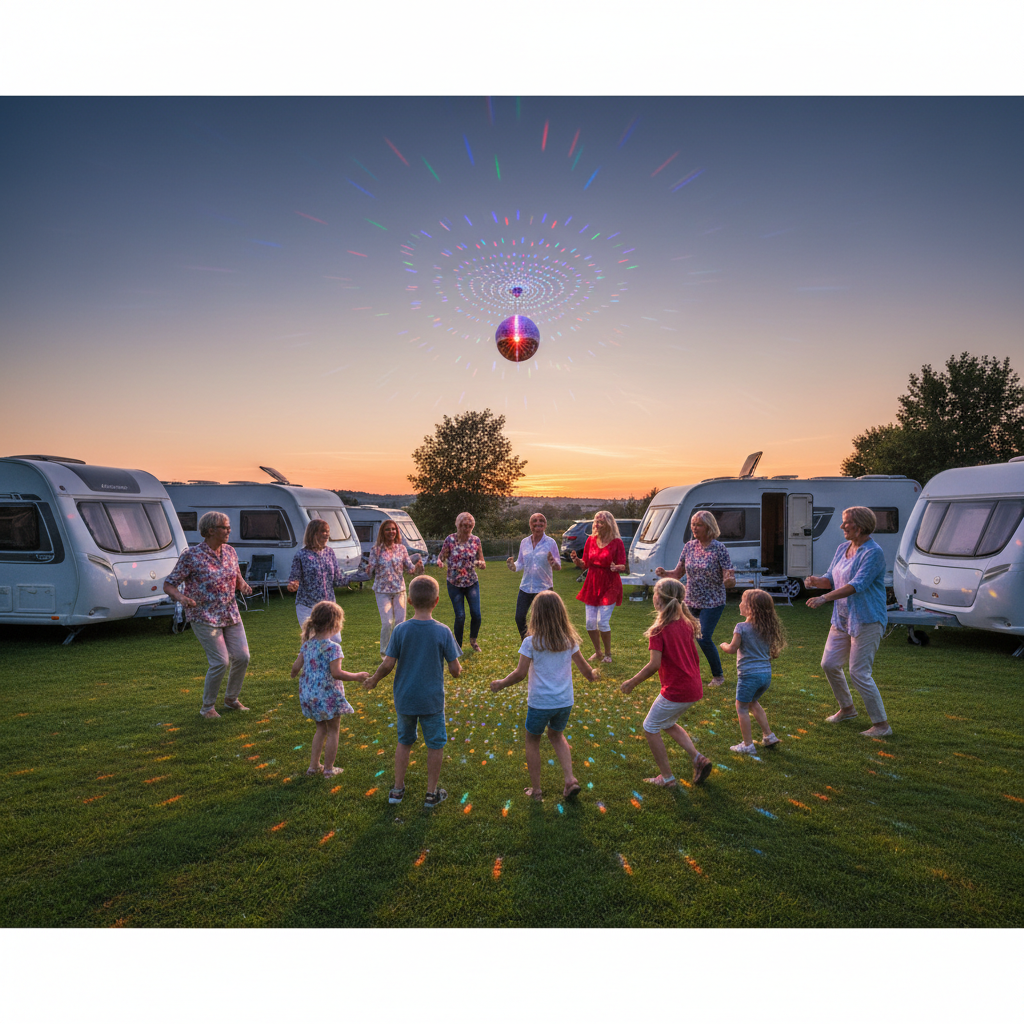 Tältsemestern i Rättvik förvandlades till retrofest när Lennarts campingstol bjöd på disko