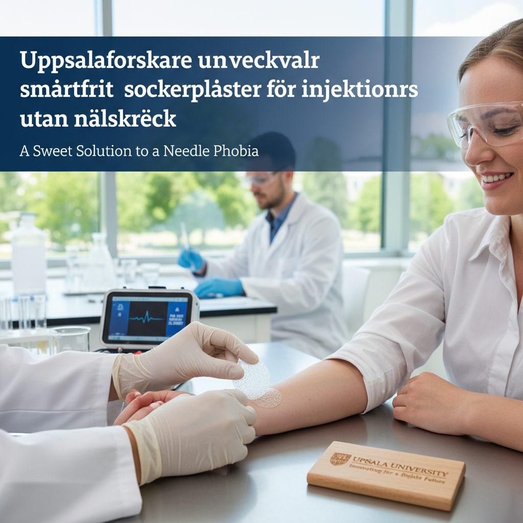 Uppsalaforskare utvecklar smärtfritt sockerplåster för injektioner utan nålskräck