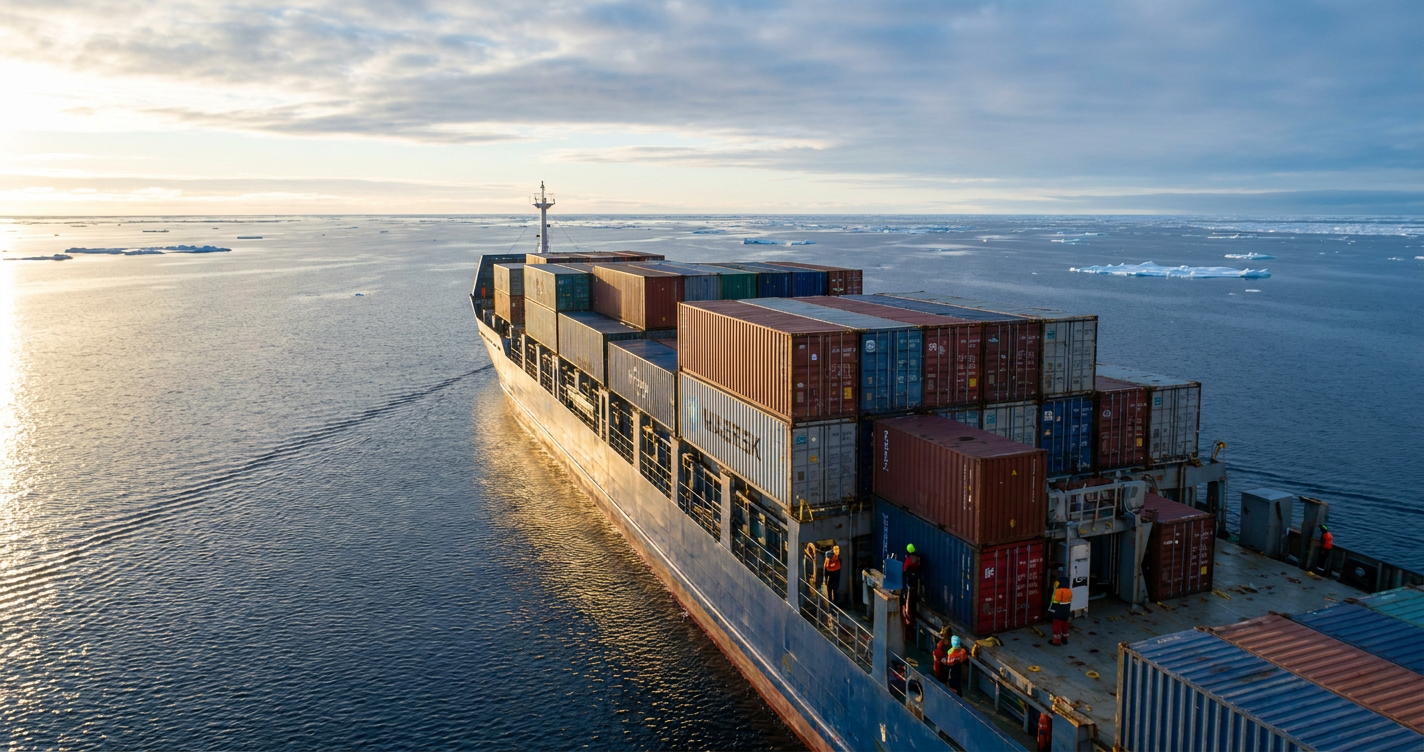Första lasten på väg via Arktis – kortar transporten till Europa med 35 procent