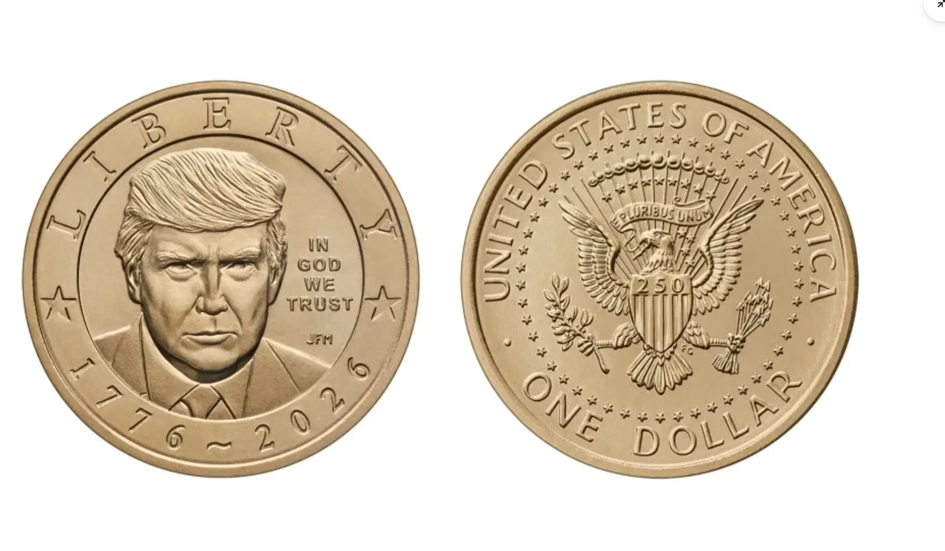 Nu kan du få dollarmynt – med Trump på
