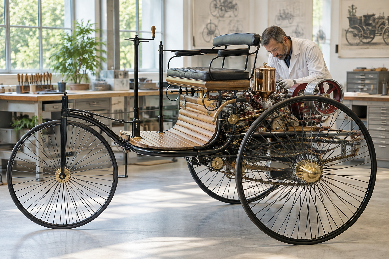 Bilen uppfanns av många